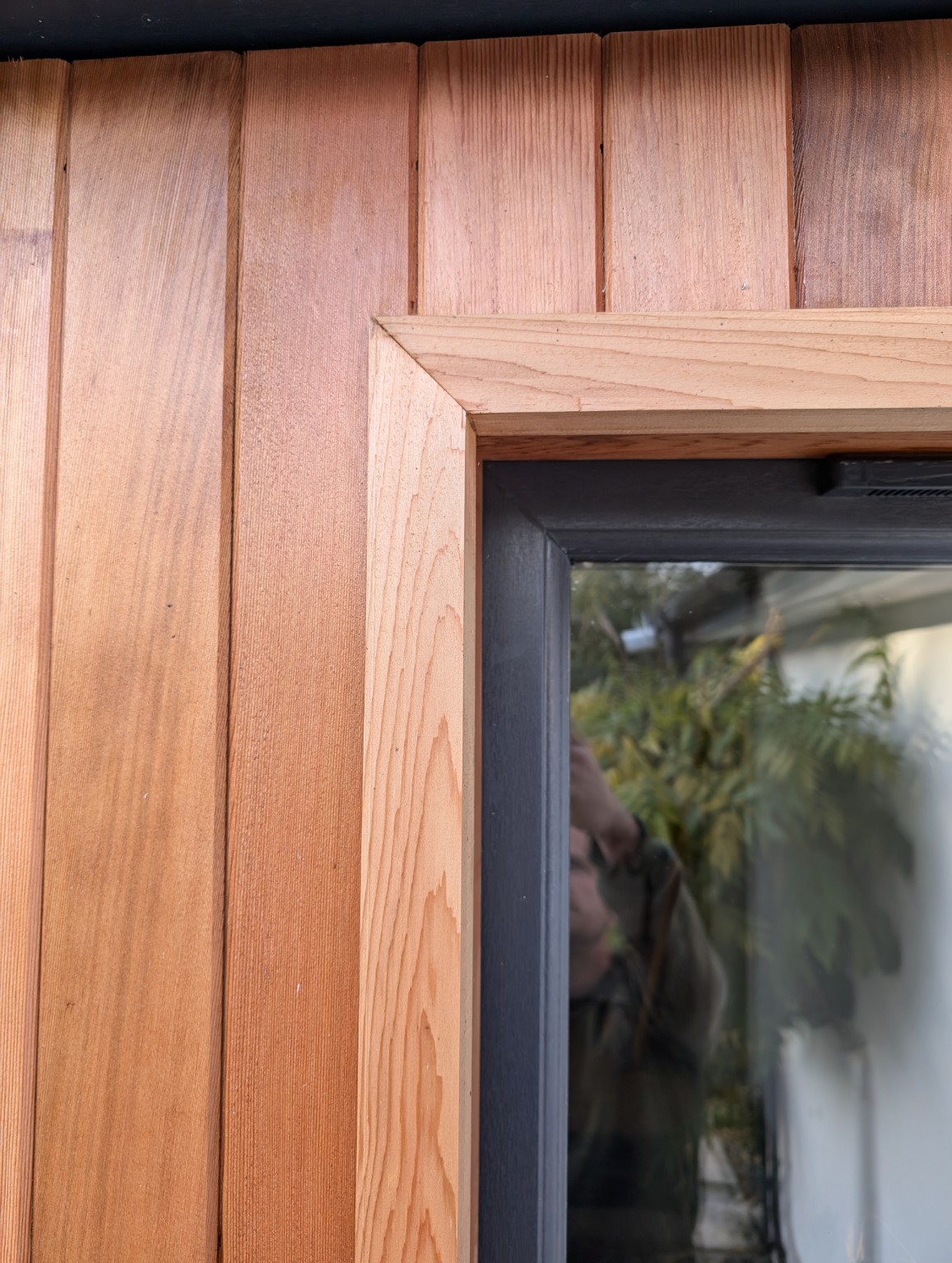 Timber cladding window detail