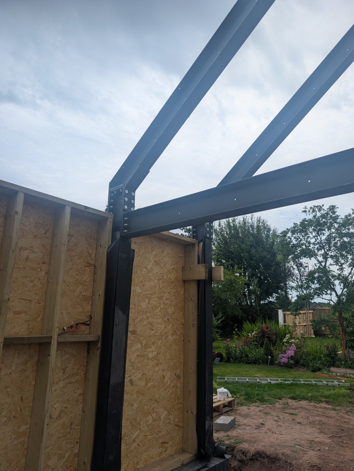 Bolted structural steel frame